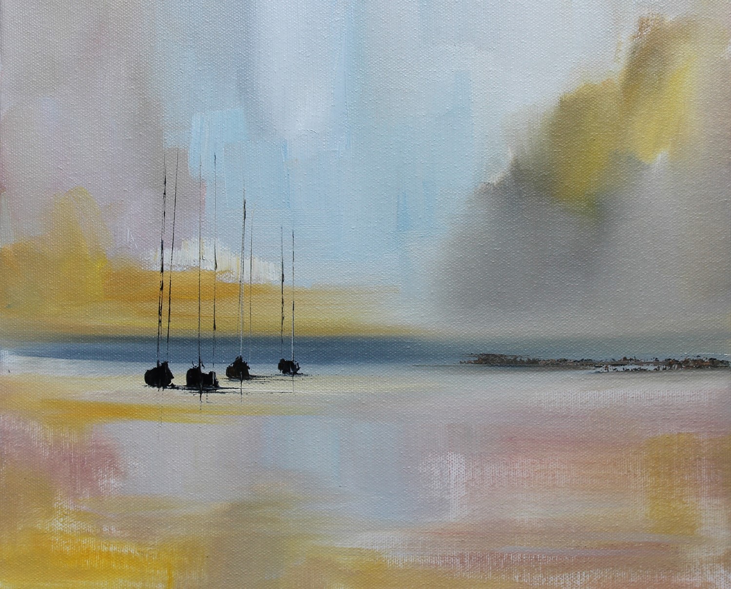 'Four Yachts at Morning Light' by artist Rosanne Barr